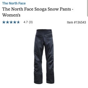 The North Face Snoga pants NWT, navy blue